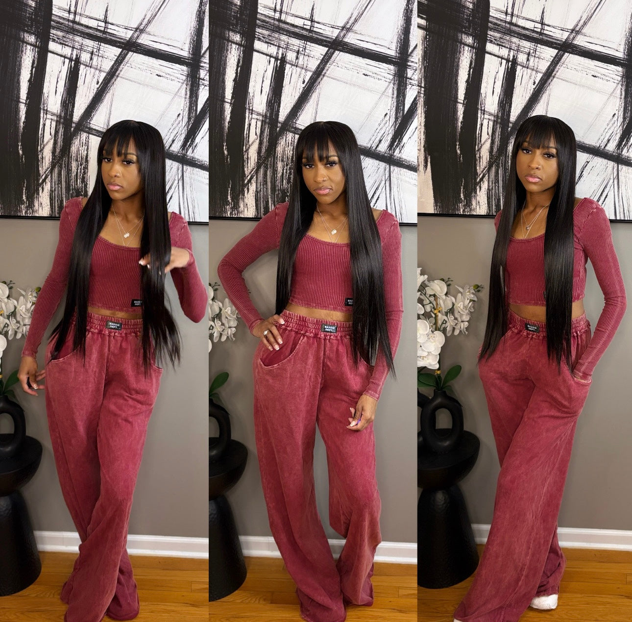 Burgundy “Perfect Lounge” Set