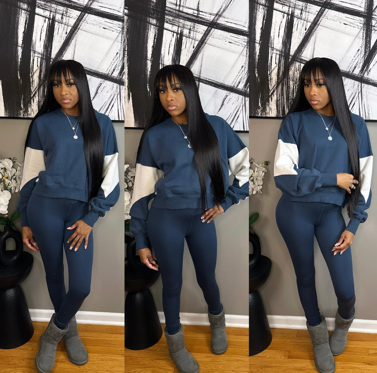 Navy Blue/ Grey “Combo” Set