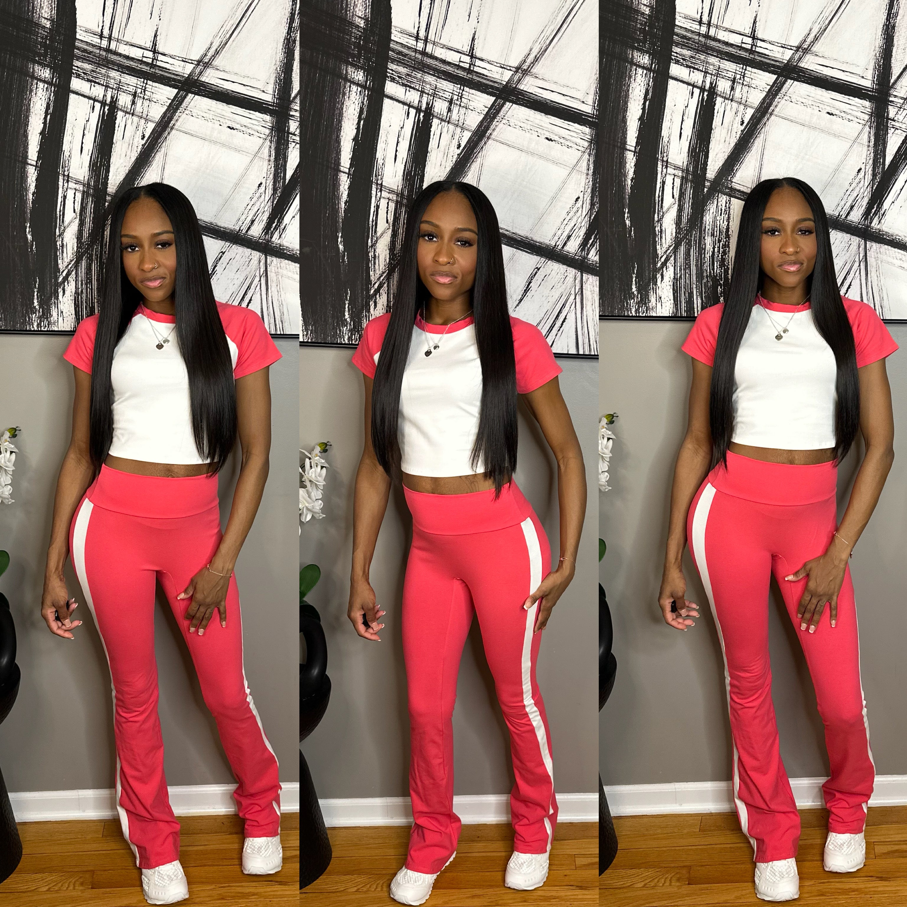 Coral/White “Rican” Set