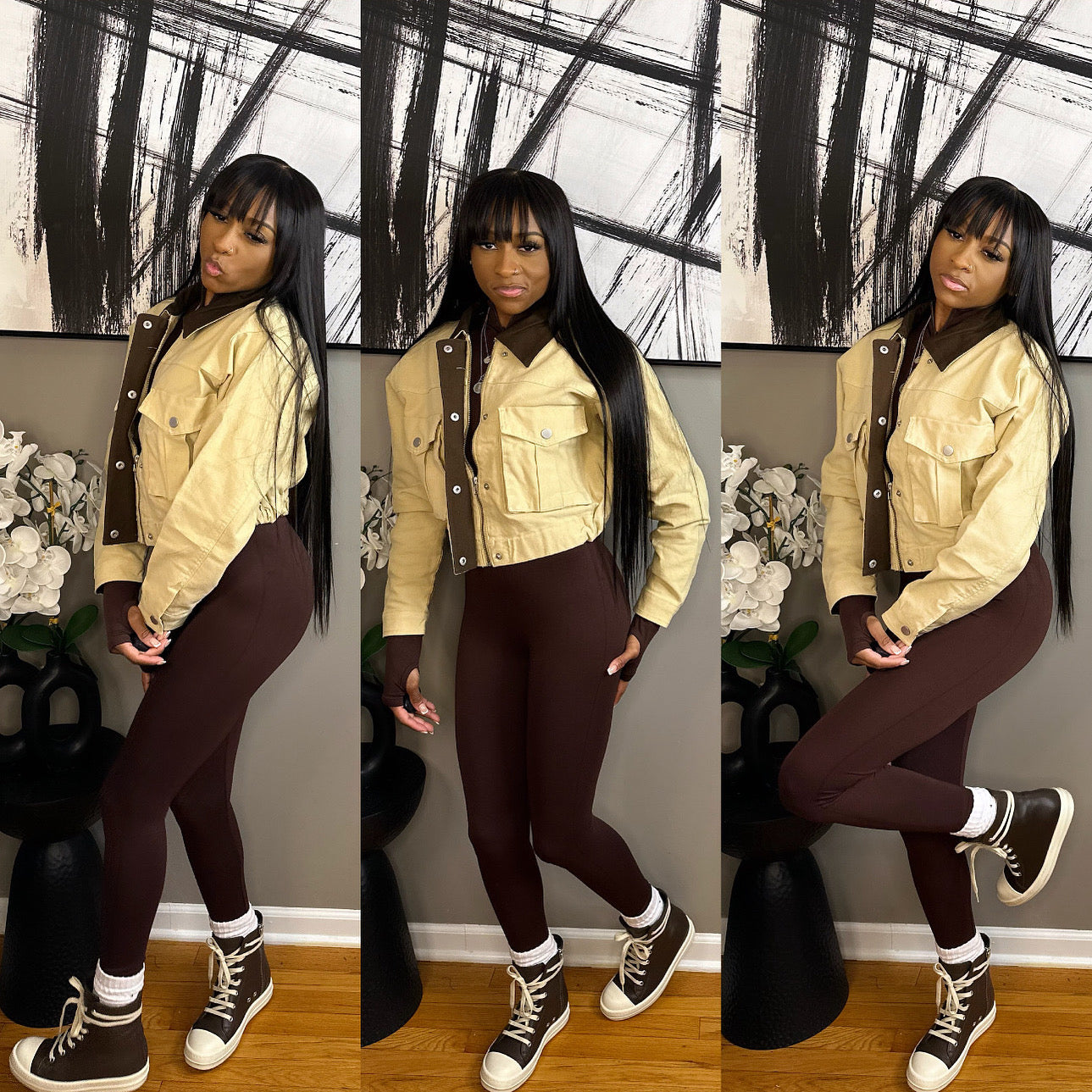 Nude “Cargo” Bomber