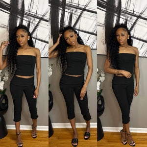 Black “Jane” Capri Set