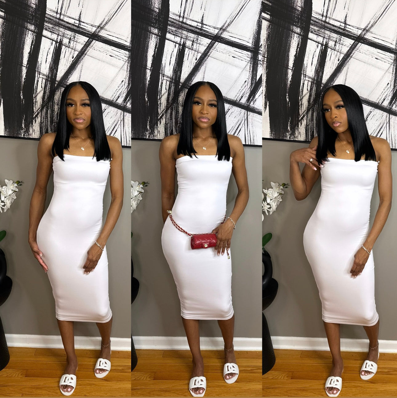White “Double layered” Tube Dress