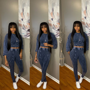 Denim Blue “Zan” Set