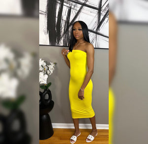 Yellow “Sunkissed” Tube Dress