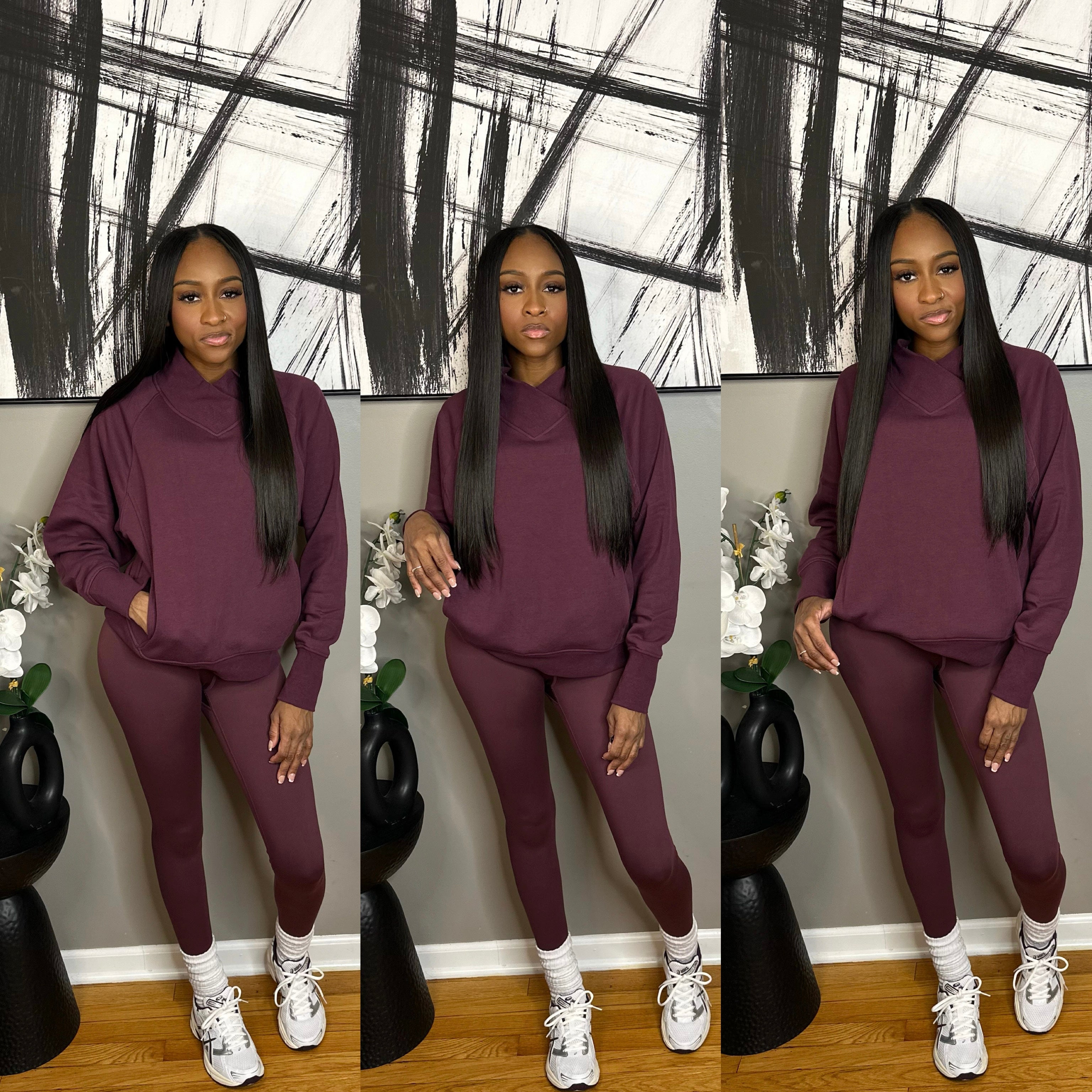 Burgundy “Lelani” Set