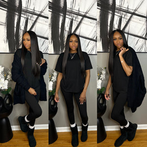 Black “Lux” 3PC Comfy Set