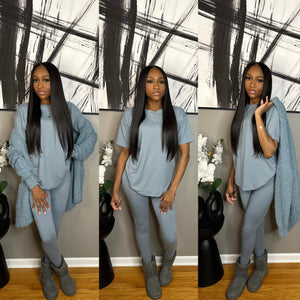 Blue Grey “Lux” 3PC Comfy Set