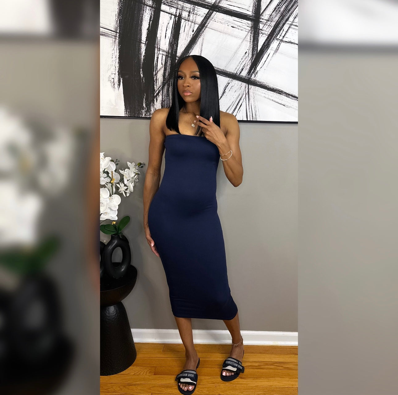 Navy Blue “Sunkissed” Tube Dress