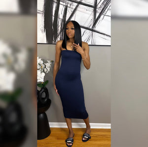 Navy Blue “Sunkissed” Tube Dress