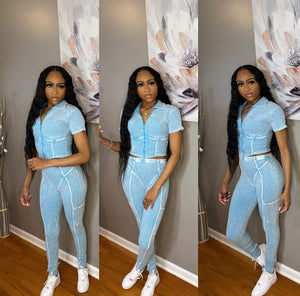 Baby Blue “Bad Gal” Set