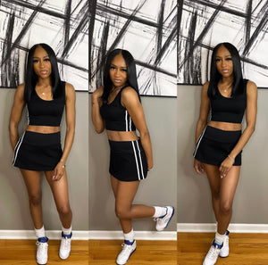 Black/White “Venus” Skort Set