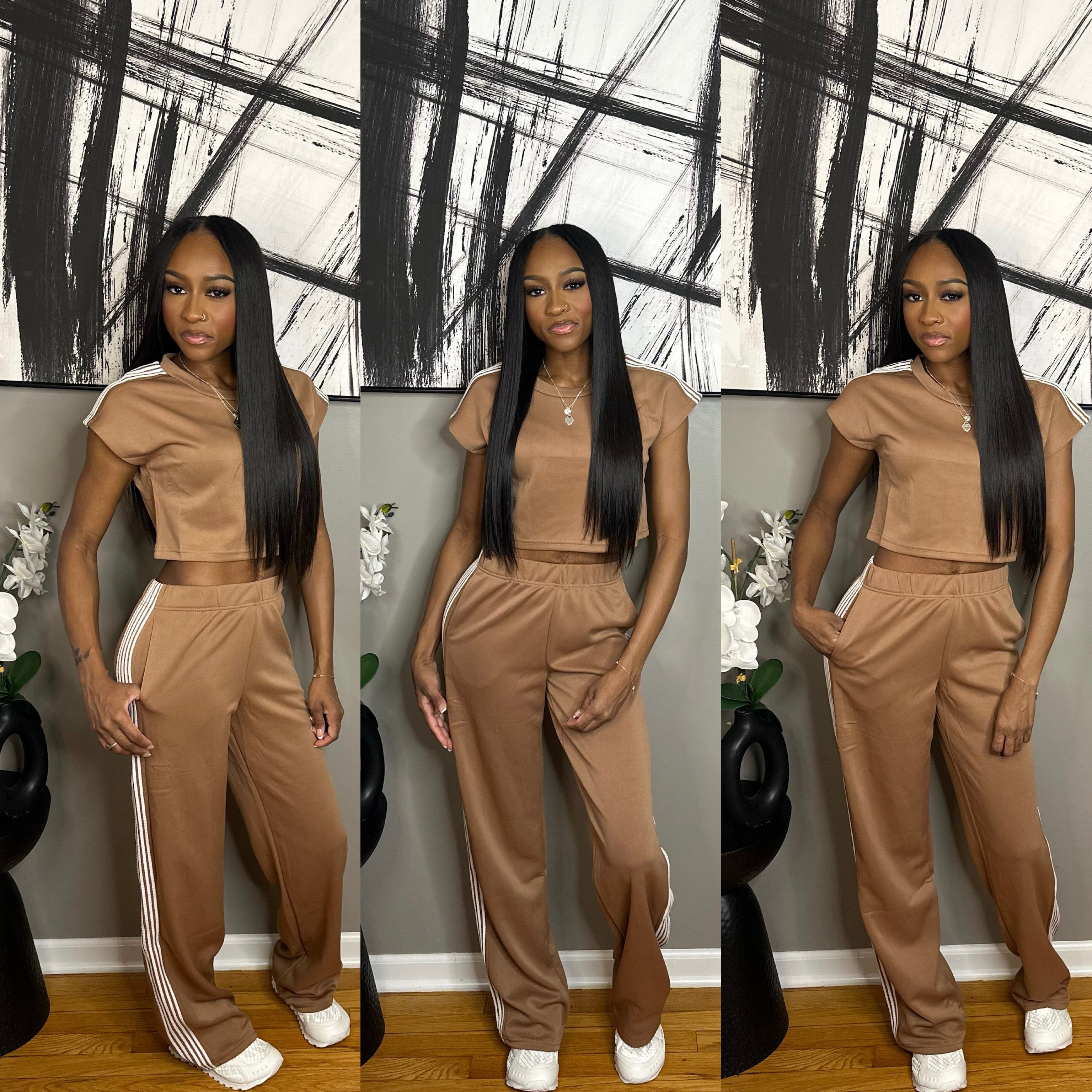 Khaki/White  “Miley” Set