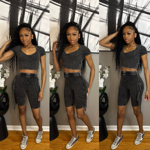 Black “Fridge” Short Set