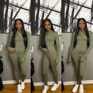 Olive Green “Errand” Set