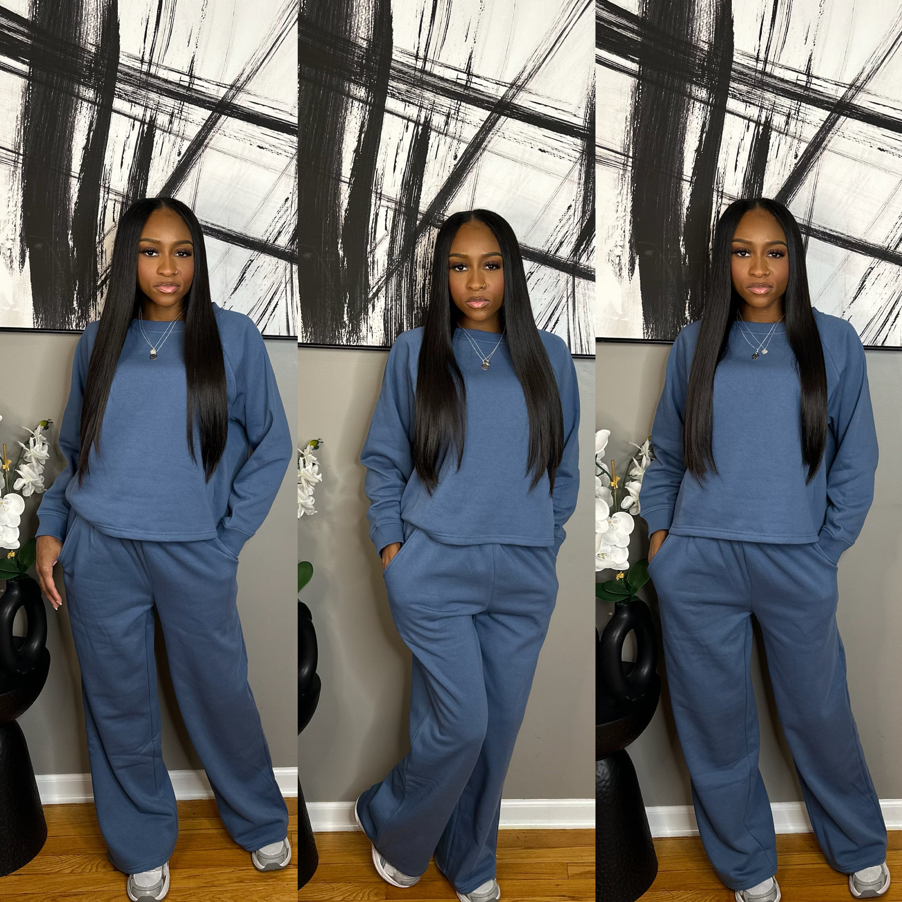 Dusty Blue “Molly” Boyfriend Jogger