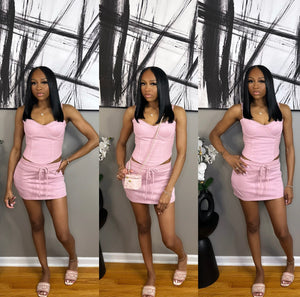 Pink “Dani” Skirt set